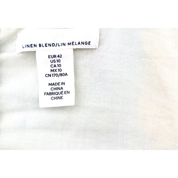 NEW! H&M Linen Blend Halter Crop Top Colorful SZ 10 - Picture 15 of 16